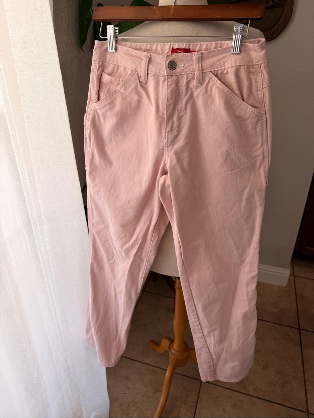 Dickies Pink Carpenter Work Pants Women’s Size 3/26 Straight Leg